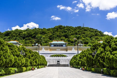 Entrance of Taiwan National Palace Museum in Taipei, TAIWAN.のeditorial素材