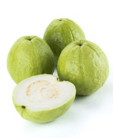 Big Guava isolated on white backgroundの写真素材