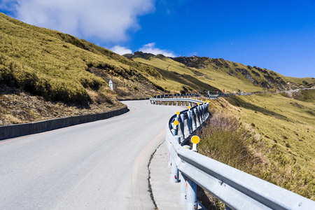 Mountain road in Hehuan mountain, Taiwan, Asia.の写真素材