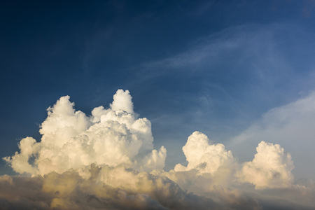 blue sky with cloudの写真素材