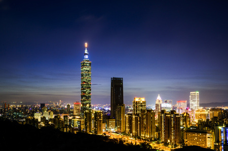 Taipei 101 Skyscraper in Taipei, TAIWAN.のeditorial素材