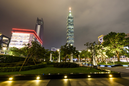 Taipei 101 Skyscraper in Taipei, TAIWAN.のeditorial素材