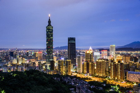 Taipei 101 Skyscraper in Taipei, TAIWAN.のeditorial素材