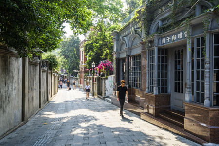 Street view of Xiamen Gulangyu islandのeditorial素材