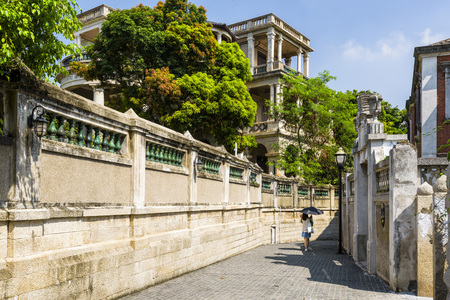 Street view of Xiamen Gulangyu islandの写真素材