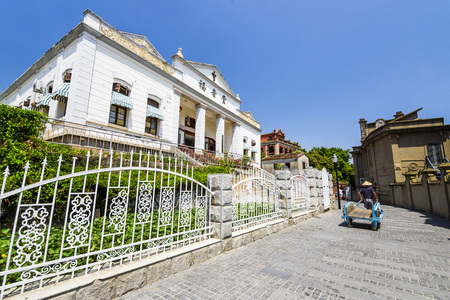 Street view of Xiamen Gulangyu islandの写真素材