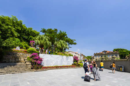 Street view of Xiamen Gulangyu islandのeditorial素材