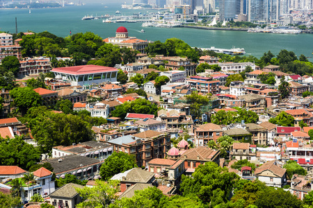 The scenery of Gulangyu island, China.の写真素材