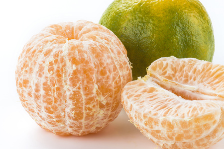 the orange on white backgroundの写真素材