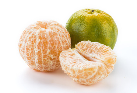 the orange on white backgroundの写真素材