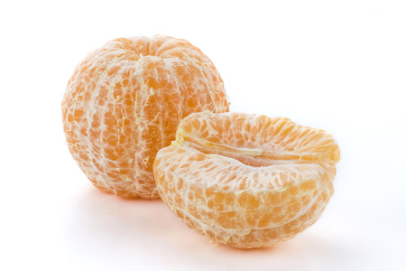 the orange on white backgroundの写真素材