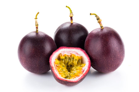 Passion fruit isolated on white background