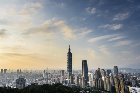 Taipei 101 Skyscraper in Taipei, TAIWAN.のeditorial素材