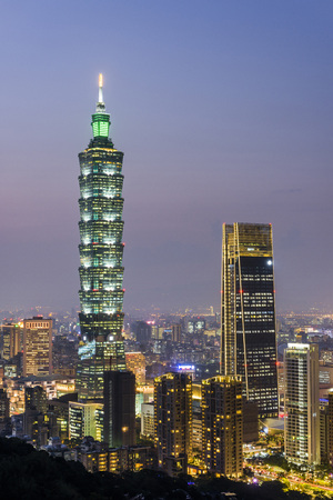 Taipei 101 Skyscraper in Taipei, TAIWAN.の写真素材
