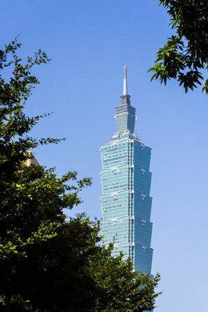 Taipei 101 Skyscraper in Taipei, TAIWANのeditorial素材