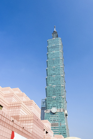 Taipei 101 Skyscraper in Taipei, TAIWANのeditorial素材