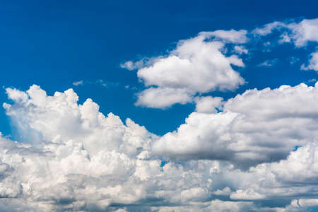 Beautiful clouds with the blue sky backgroundの写真素材