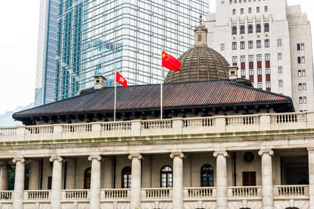 The Court of Final Appeal Building also known as the Old Supreme Court Building in Hong Kong. Formerly housed the Supreme Court and the Legislative Councilのeditorial素材