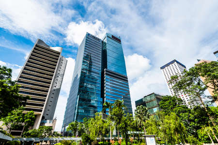 View of Hong Kong Central modern business buildings in China, Asia.のeditorial素材