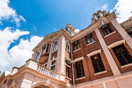 The old campus of Hong Kong University in Hong Kong.のeditorial素材