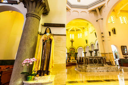 Interior view of the St. Teresa's Church building in Kowloon, Hong Kong.のeditorial素材