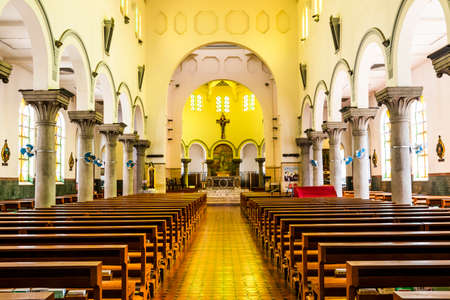 Interior view of the St. Teresa's Church building in Kowloon, Hong Kong.のeditorial素材