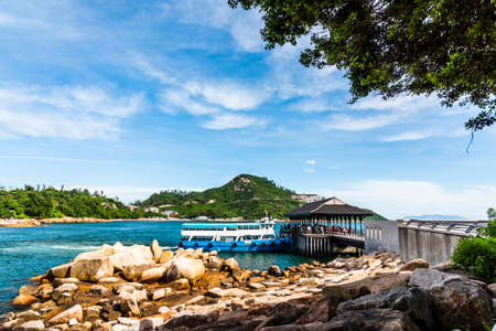 The Blake Pier at Stanley, on Hong Kong Island.のeditorial素材