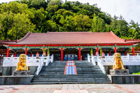 Building view of the Lishan Guest House in Taichung, Taiwan. here is the highest palace-style hotel in Taiwan.のeditorial素材