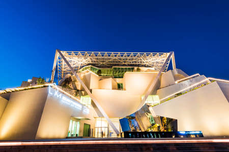 The architectural landscape of Tainan Art Museum 2 BLDG in Taiwan, Asia, Was designed and completed by a Japanese architect.のeditorial素材