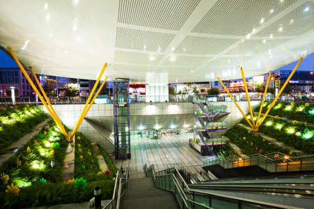 Building View of the Central Park Station of Kaohsiung MRT in Taiwan, is one of the stops on the Red Line of the Kaohsiung MRT.のeditorial素材