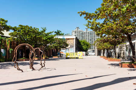 View of Pier-2 Art Center with Kaohsiung Music Center in the port of Kaohsiung, Taiwanのeditorial素材