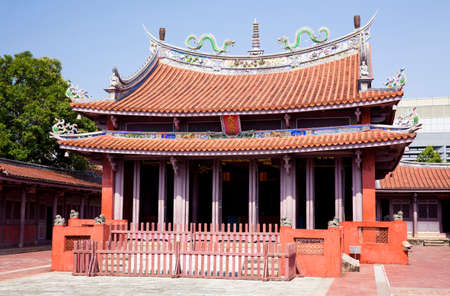 View of the Confucius Temple in Tainan, Taiwanのeditorial素材