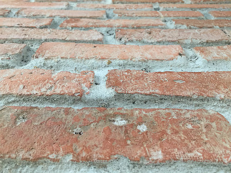 Red brick wall surface