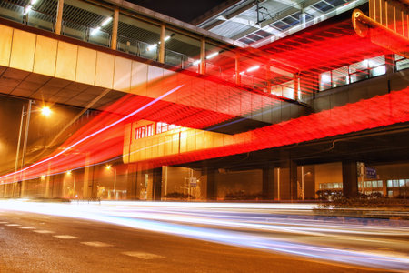 Traffic under the subway station