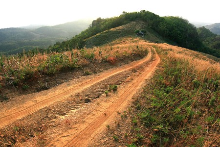 Off road trackの写真素材