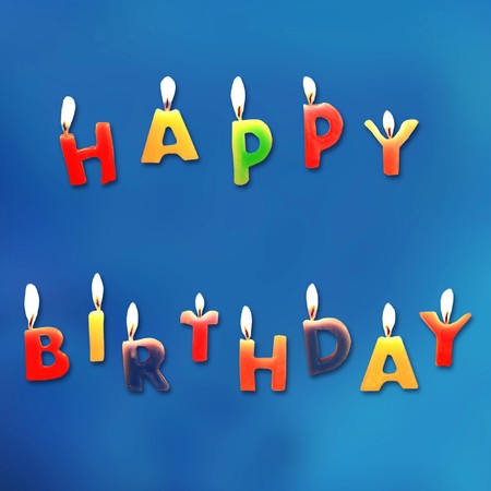 Birthday candles の写真素材