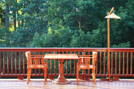 Table and chairs in restaurant