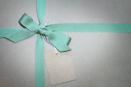 Label on the old recycle gift box