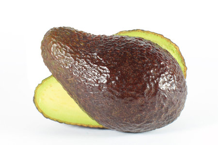 Avocados on a white background 