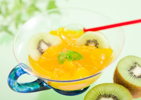 Mango Jelly Dessertの写真素材