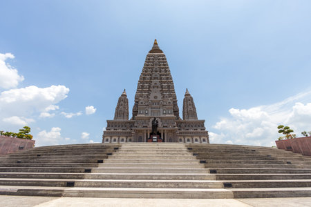 Bodh Gaya Pagoda Model at Panya Nantharam Temple and is an important tourist destination of Pathum...