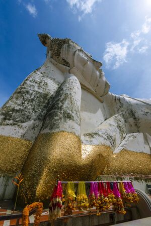 Large Buddha statue at Satue temple in Phra Nakhon Si Ayutthaya province in Thailandの写真素材
