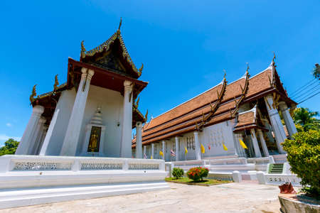 Na Phra Meru Temple Ayutthaya in Thailandの写真素材
