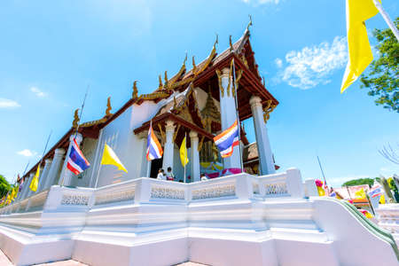 Na Phra Meru Temple Ayutthaya in Thailandの写真素材