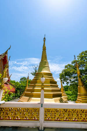 Wat Kudi Thong is a beautiful temple in Pathum Thani Province in Thailand.の写真素材