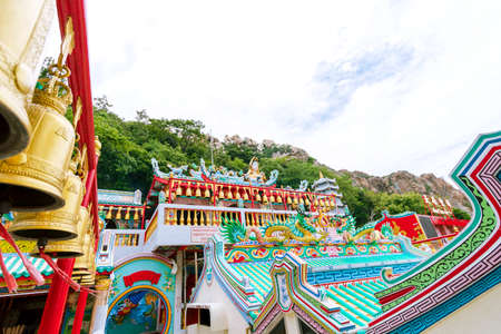 Sam Muk Shrine on Sam Muk Mountain in Chon Buri Province in Thailandの写真素材