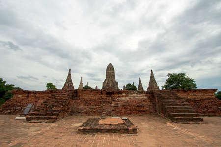 Chaiwatthanaram Temple in Phra Nakhon Si Ayutthaya Province in Thailandの写真素材