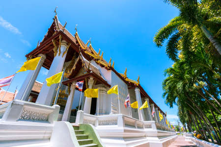 Wat Na Phra Meru, Ayutthaya Province in Thailandの写真素材