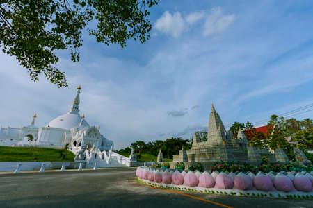 Watbunglatthiwan There are beautiful pagodas in Phra Nakhon Si Ayutthaya province in Thailand.の写真素材