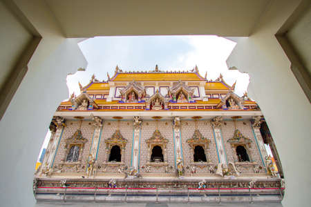 Wat Pariwat has beautiful architecture and is an important tourist attraction of Bangkok in Thailand.の写真素材